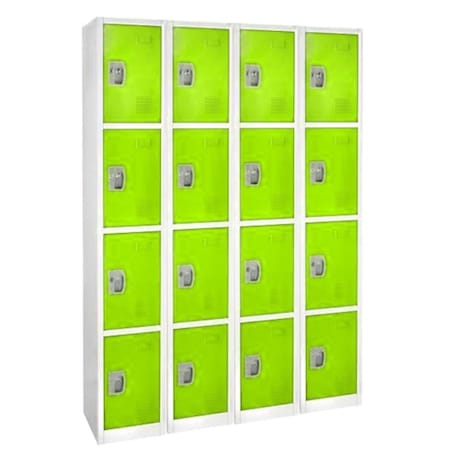 Adiroffice 12 in W, 12 in D, 72 in H, Steel ADI629-204-GRN-4PK